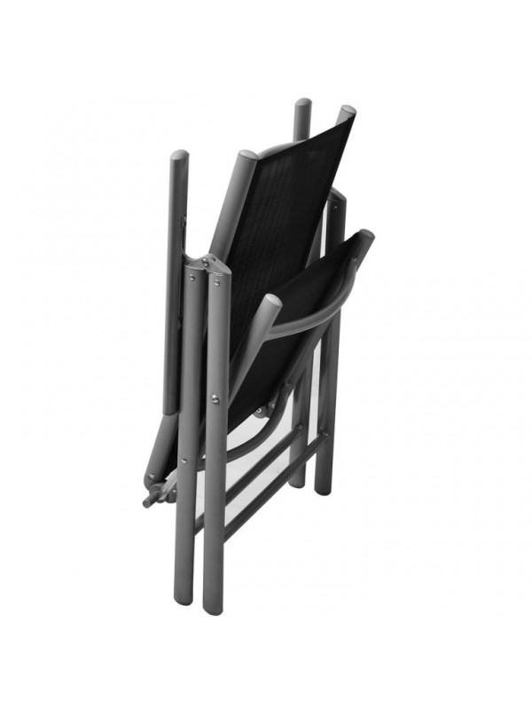 Hliníková skladacia stolička s podnožkou