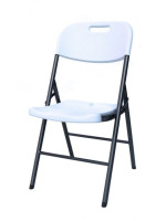 Cateringová skladacia stolička - 87 x 53 x 46 cm, biela