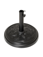 Podstavec na slnečník, okrúhly, 15 kg, čierny