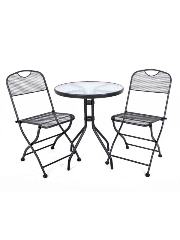 Záhradný stôl so sklenenou doskou ZWT-03 ø 60 cm