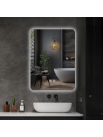 IREDA Kúpeľňové zrkadlo s LED osvetlením, 80 x 60 cm