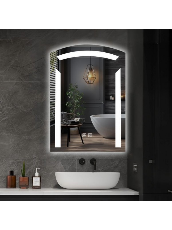 IREDA Kúpeľňové LED zrkadlo s osvetlením, 70 x 50 cm