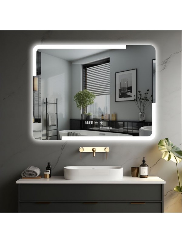 IREDA Kúpeľňové LED zrkadlo s osvetlením, 80 x 60 cm
