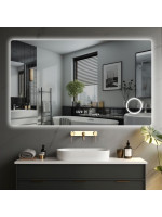 IREDA Kúpeľňové zrkadlo s LED osvetlením, 90 x 70 cm