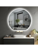 IREDA Kúpeľňové zrkadlo s LED osvetlením, okrúhle, 70 cm
