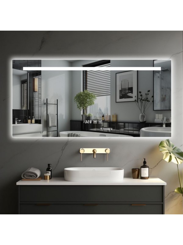 IREDA Kúpeľňové LED zrkadlo s osvetlením, 90 x 70 cm
