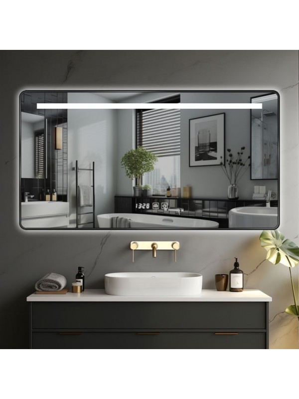 IREDA Kúpeľňové zrkadlo s LED osvetlením, 100 x 75 cm