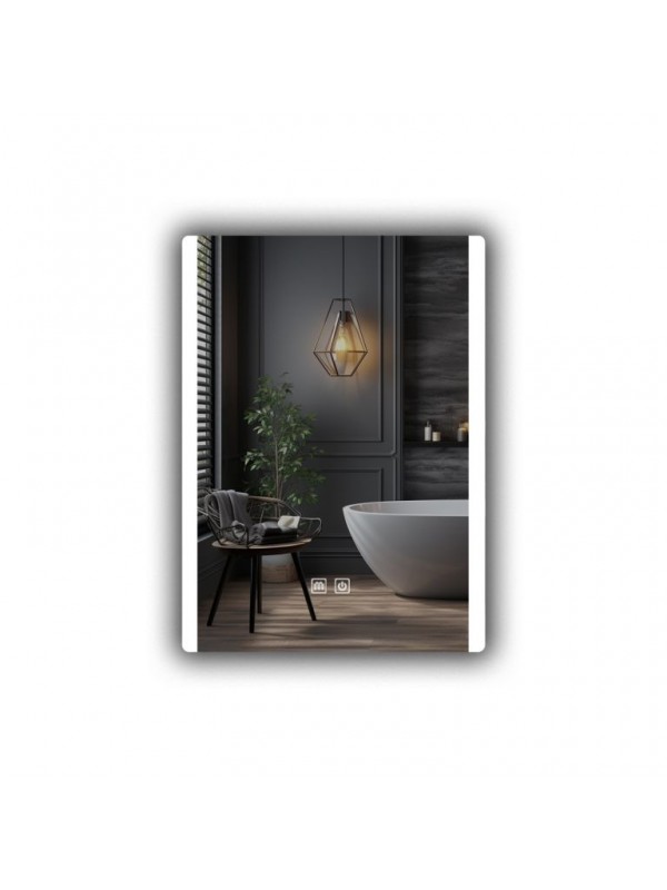 IREDA Kúpeľňové LED zrkadlo s osvetlením, 80 x 60 cm