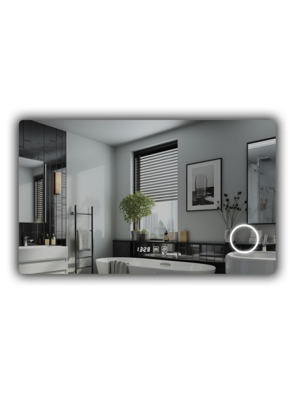 IREDA Kúpeľňové zrkadlo s LED osvetlením, 70 x 50 cm