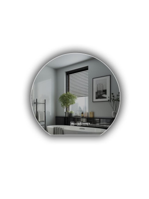 IREDA Kúpeľňové zrkadlo s LED osvetlením, okrúhle, 70 cm