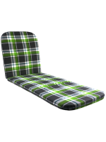 Záhradná poduška na lehátko károvaná 192x60 cm
