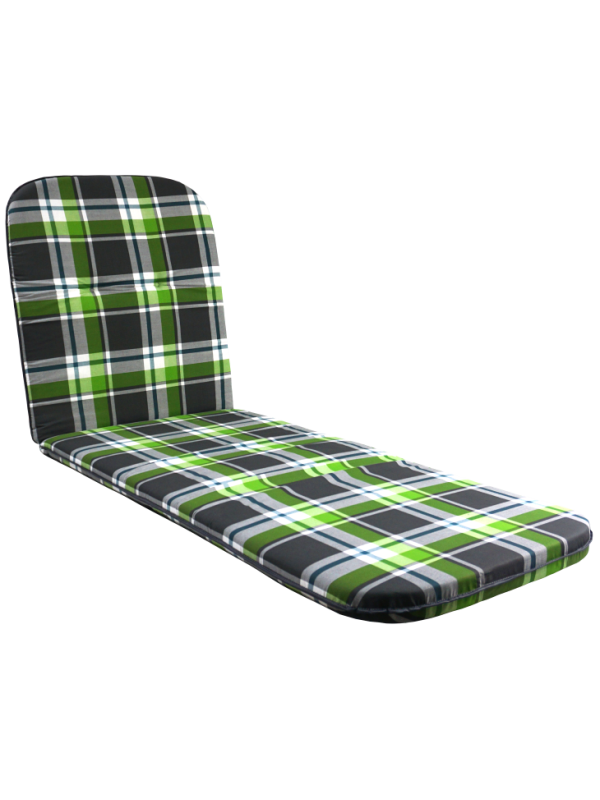 Záhradná poduška na lehátko károvaná 192x60 cm