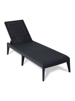 Plastové záhradné lehátko NUMANA, grafitové