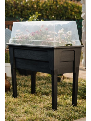 NIAGARA vyvýšený plastový kvetináč, grafit