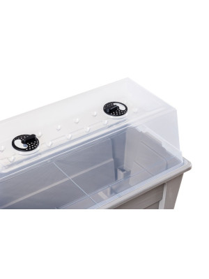 NIAGARA vyvýšený plastový kvetináč, svetlosivý