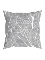 Dekoratívny vankúš VANESSA, sivé listy, 43 x 43 cm