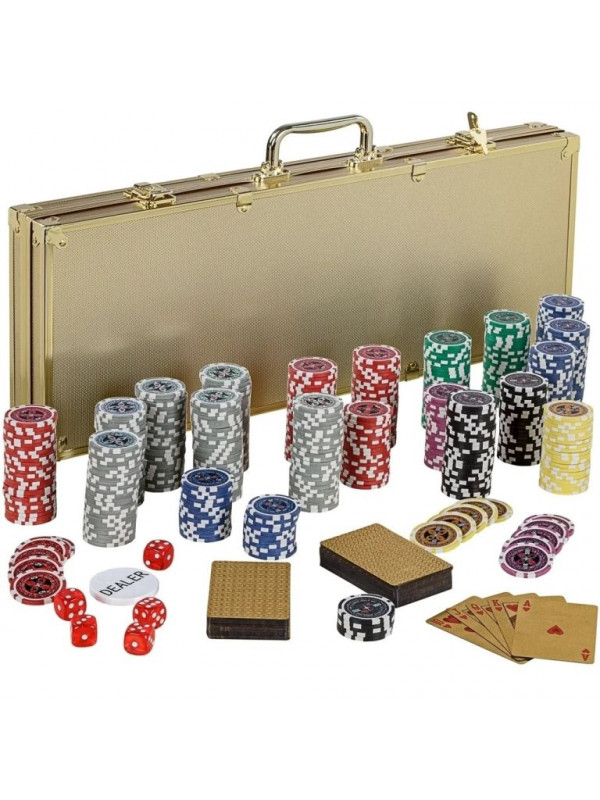 GamesPlanet Poker set Gold Edition, 500 laser  žetónov