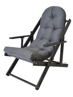 Záhradné polohovacie lehátko BORNEO s molitanovým podsedákom