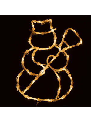 Vianočná dekorácia na okno - 35 LED, snehuliak