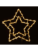 Vianočná dekorácia na okno - 50 LED, hviezda