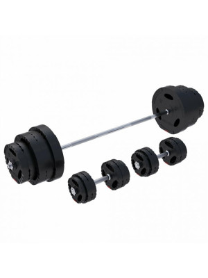Univerzálna činková sada 100 kg Gorilla Sports, plast/cement
