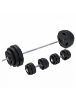 Činková sada Gorilla Sports 100 kg s plastovým povrchom