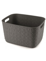 Úložný box Softex L - 19 l, tmavosivý