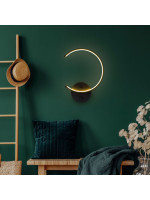 Nástenné LED osvetlenie, 33 x 46 x 6 cm, čierne