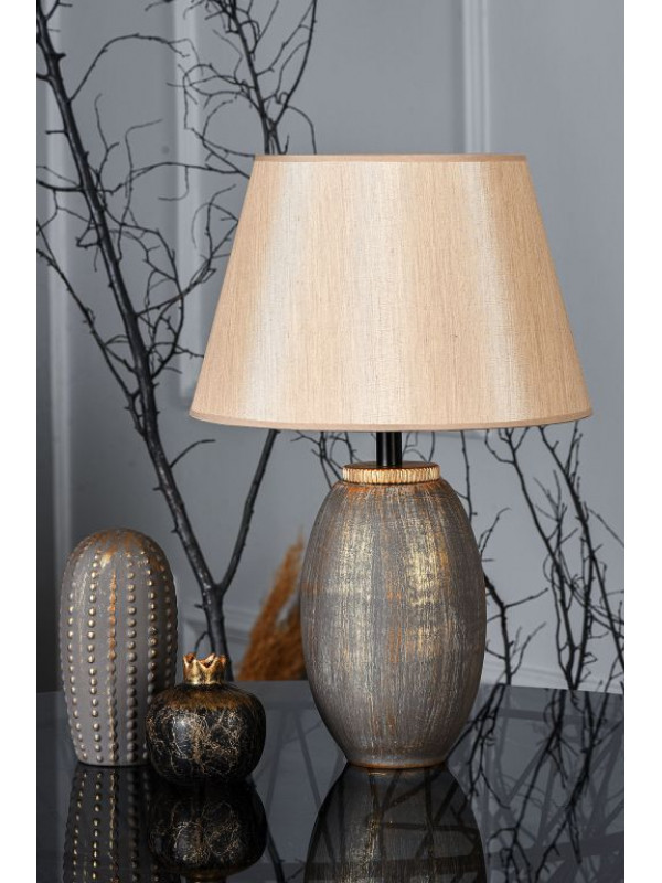 Elegantná stolná lampa, 46 x 30 cm, hnedá, zlatá