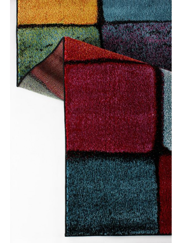 Koberec kockovaný, 160 x 230 cm, mix farieb
