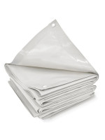 JAGO Plachta 650 g/m², hliníkové oká, biela, 4 x 3 m