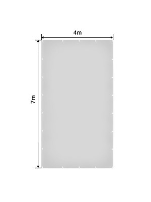 JAGO Plachta 650 g/m², hliníková oka, bílá, 4 x 7 m