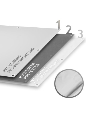 JAGO Plachta 650 g/m², hliníkové oká, biela, 5 x 8 m