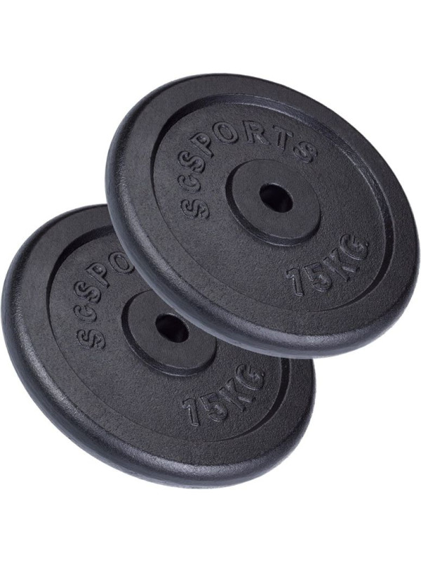 ScSPORTS Sada liatinových diskov 30 kg, 2x15 kg