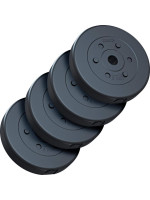 Súprava 20 kg závažia 4x5 kg plastové, otvor 30/31 mm