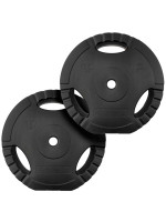 ScSPORTS kotúče 2x10 kg s úchytmi, cementová výplň, 30/31 mm