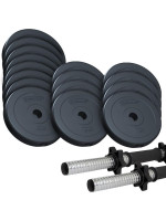 Sada nastaviteľných činkových závaží 30 kg , cement