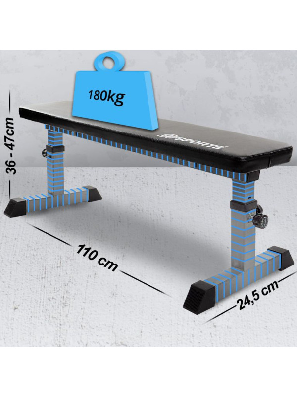 ScSPORTS Nastaviteľná lavica 180 kg – 110x24,5 cm