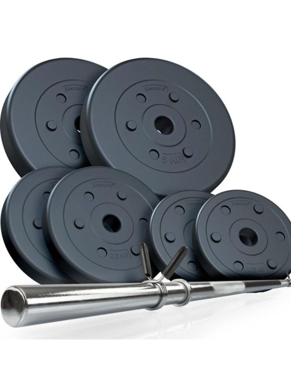 ScSPORTS činkový set, plast, 20 kg