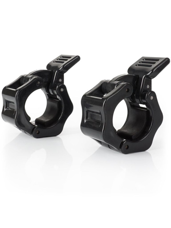 Rýchloupínacie uzávery na činku 30 mm, čierne, pár