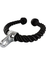 Tricepsové lano 68 cm, gumové koncovky, černé