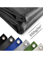 JAGO Plachta 650 g/m², hliníkové oká, antracit, 3 x 5 m