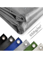 JAGO Plachta 650 g/m², hliníková oka, sivá, 3 x 6 m