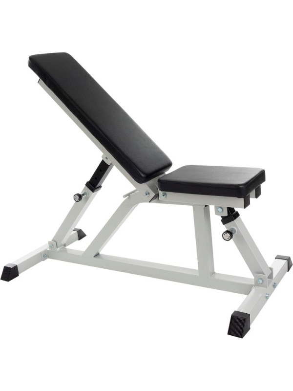 ScSPORTS Nastaviteľná posilňovacia lavica,200 kg,biela/čiern
