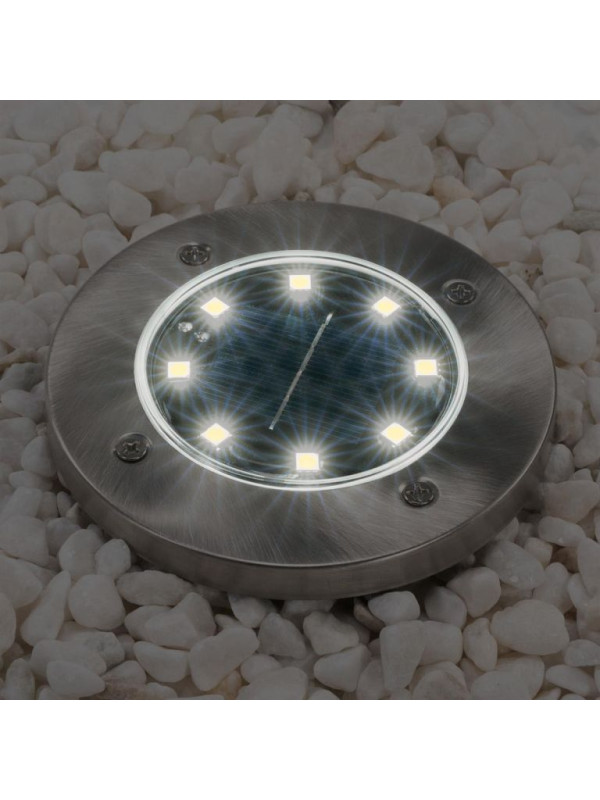 Solárne záhradné vstavané svietidlo Garth s 8 LED diódami