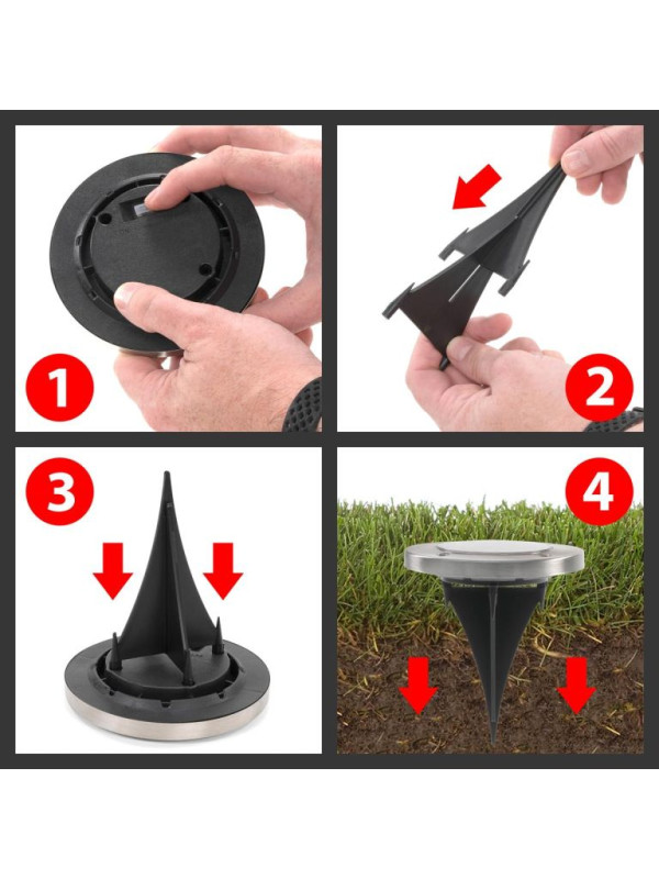 Solárne záhradné vstavané svietidlo Garth s 8 LED diódami