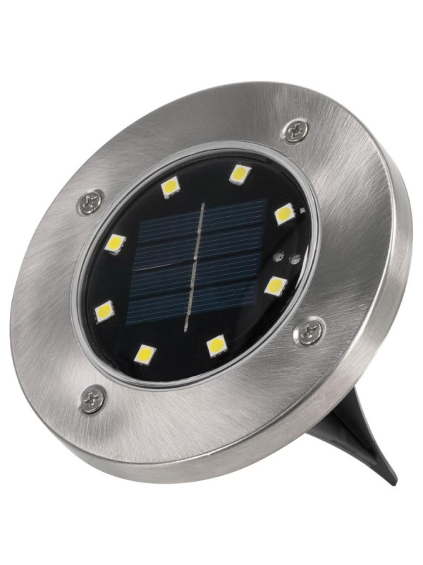 Solárne záhradné vstavané svietidlo Garth s 8 LED diódami