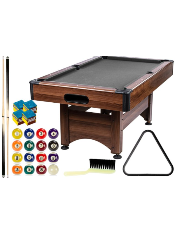 GamesPlanet Biliardový stôl s vybavením, hnedá/antracit