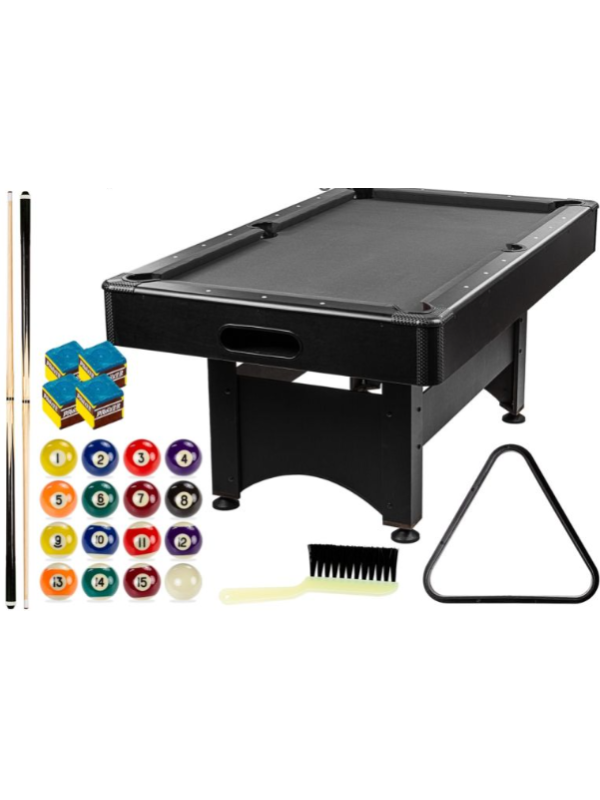 GamesPlanet Biliardový stôl s vybavením, čierna/antracit