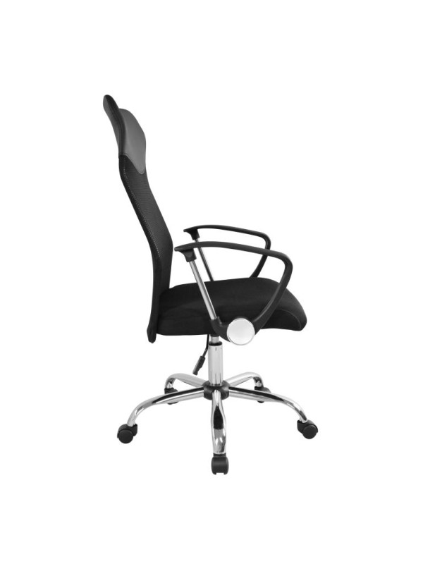 Kancelárska stolička so sieťovaným operadlom, čierna